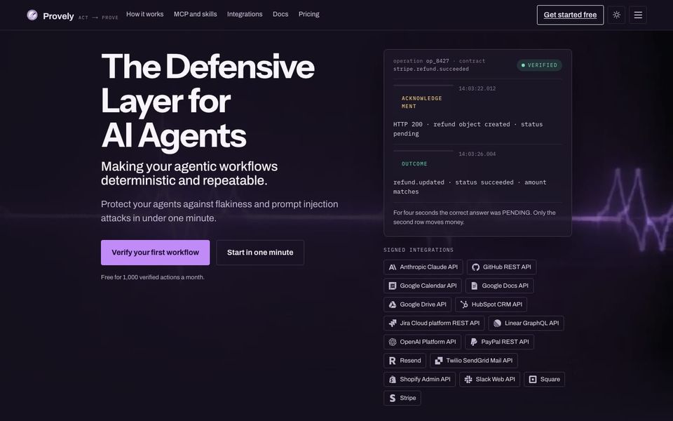 Provely: The defensive layer for AI agents